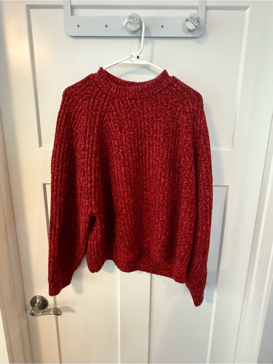 Madewell Sweaters - Madewell Cozy Women's Red Chenille Knit Sweater NWT size large